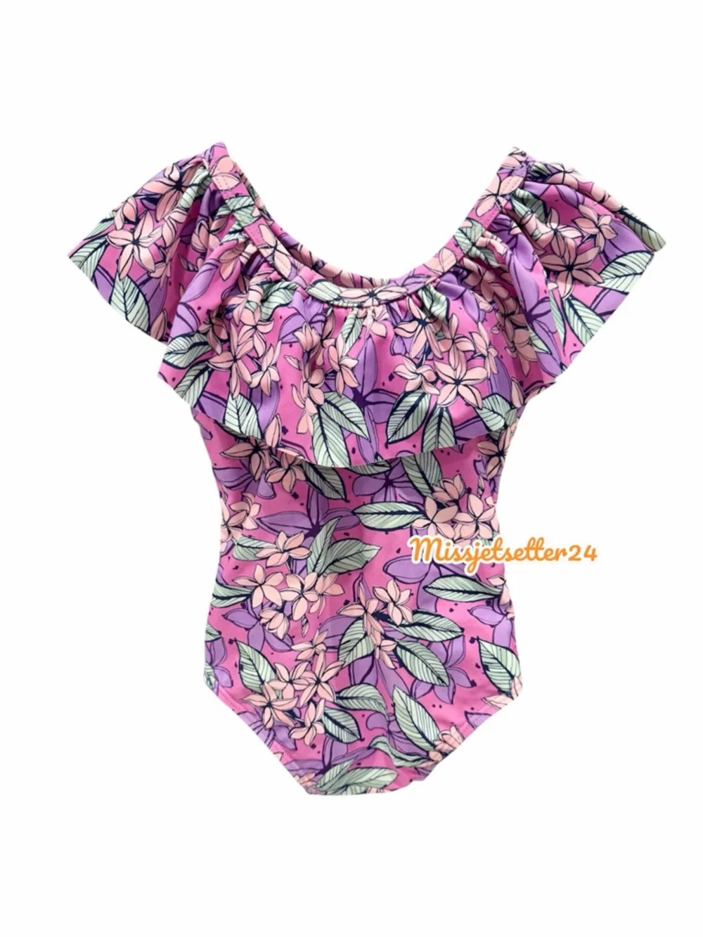 Ruffle Butts Violet Valley Ruffle One Piece Swimsuit 18-24 months EUC Floral